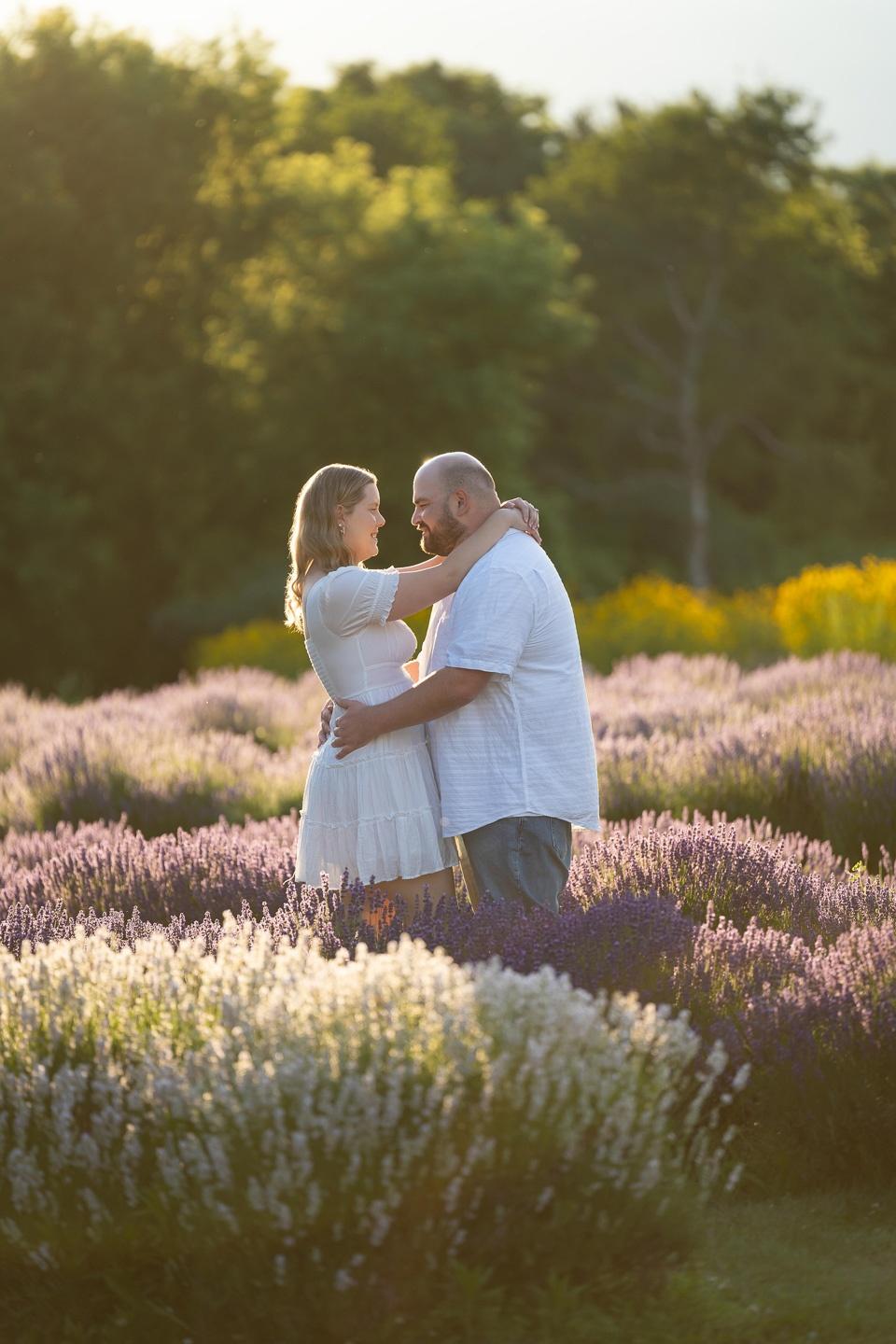 Couples session at the Lavendar Farm